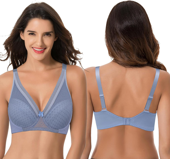 Curve Muse Damen Übergrösse Minimierer Ungefüttert Bügel Vollständige Abdeckung BH 75E Schwarz, Lt B