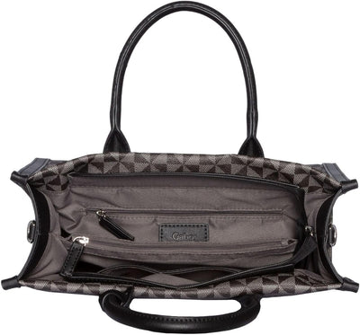 Gabor bags Barina Damen Shopper Umhängetasche Reissverschluss Mixed Black, Mixed Black