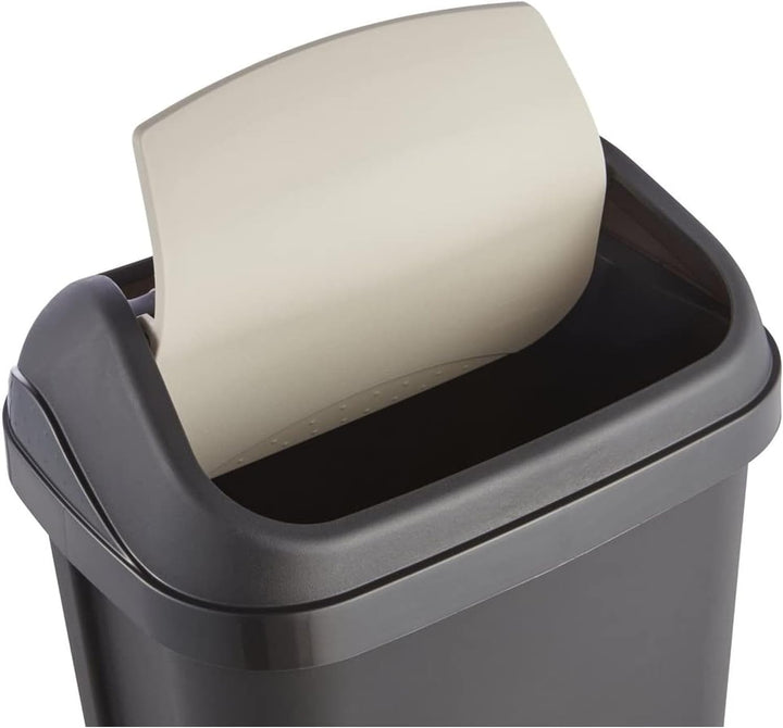 keeeper Mülleimer mit Schwingdeckel, 10 l, Swantje, Graphit-Grau