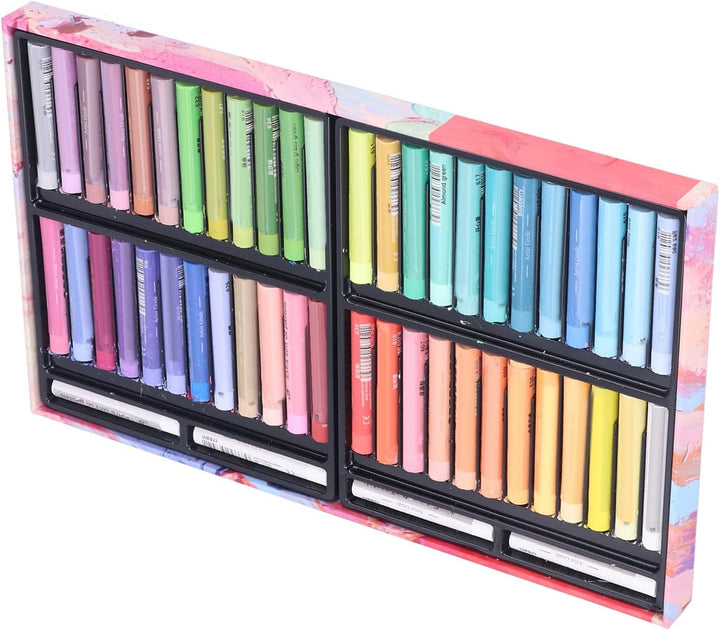 Qcwwy Öl-Pastell-Set, 52 Stück Super Weiches Öl-Pastell-Set Gemischtes Öl-Pigment-Wachs-Pastell-Kuns