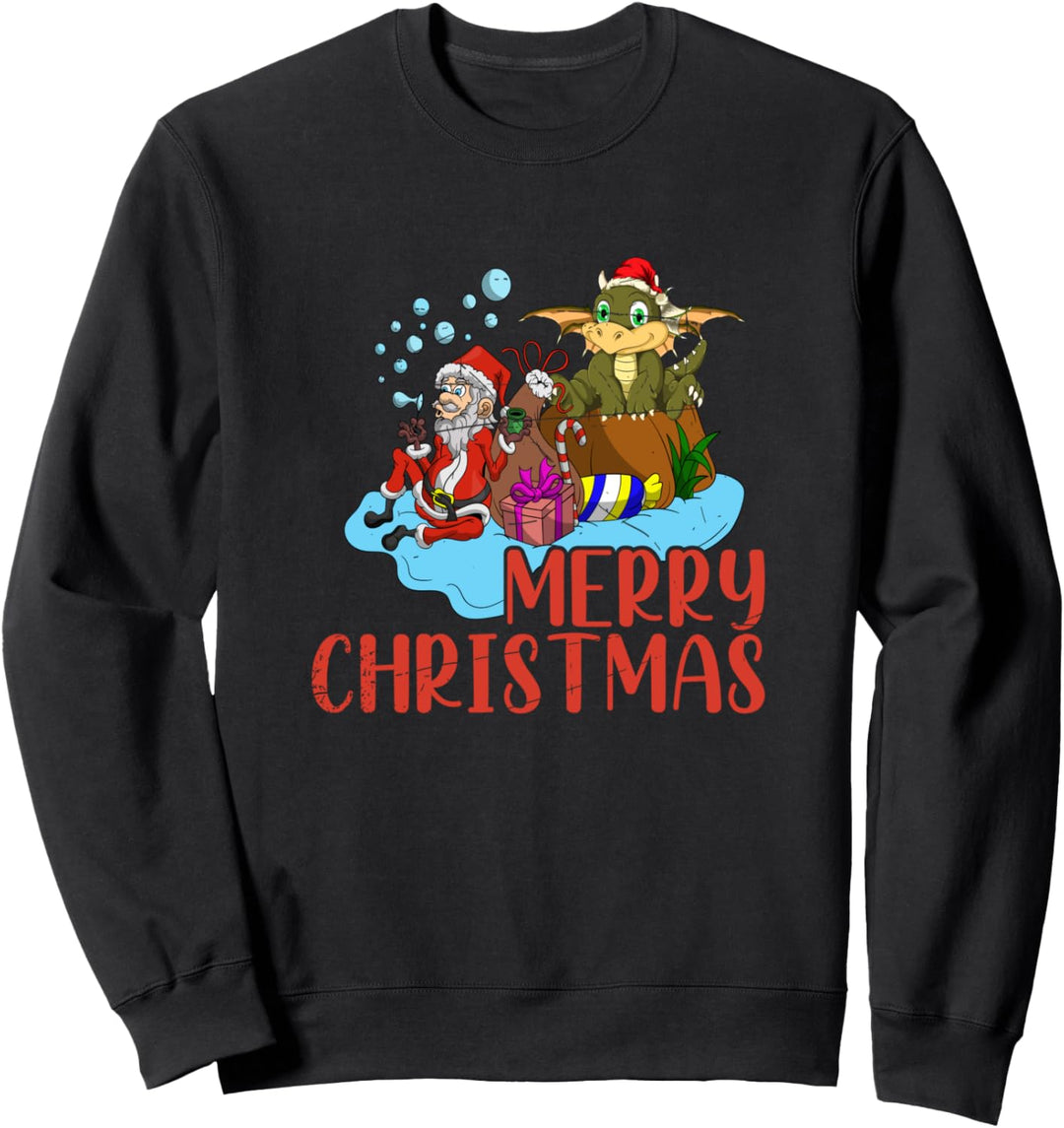 Niedliches Geschenk für Kinder Weihnachten Drache Sweatshirt