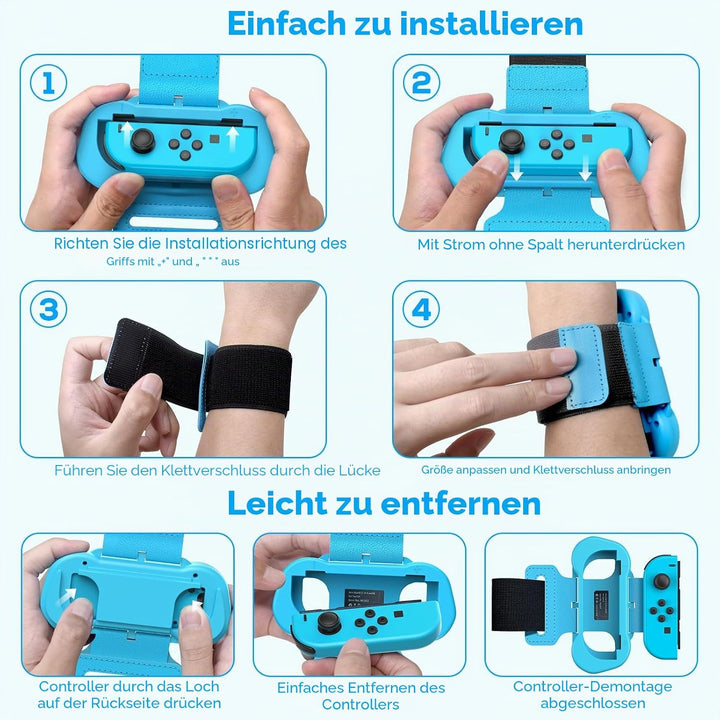 Armbänder für Just Dance Switch 2025 2024 2023 2022 2021 für Zumba Burn It Up - Verstellbarer Elasti