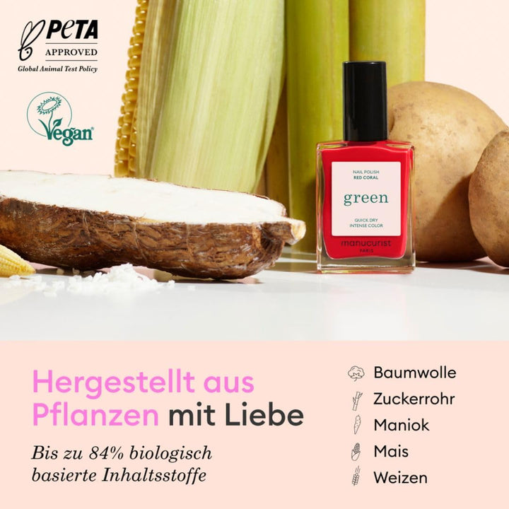 Manucurist Green - Puderrosa Nagellack Old Rose - Nagellack Schnelltrocknend - Nägel Selber Machen -