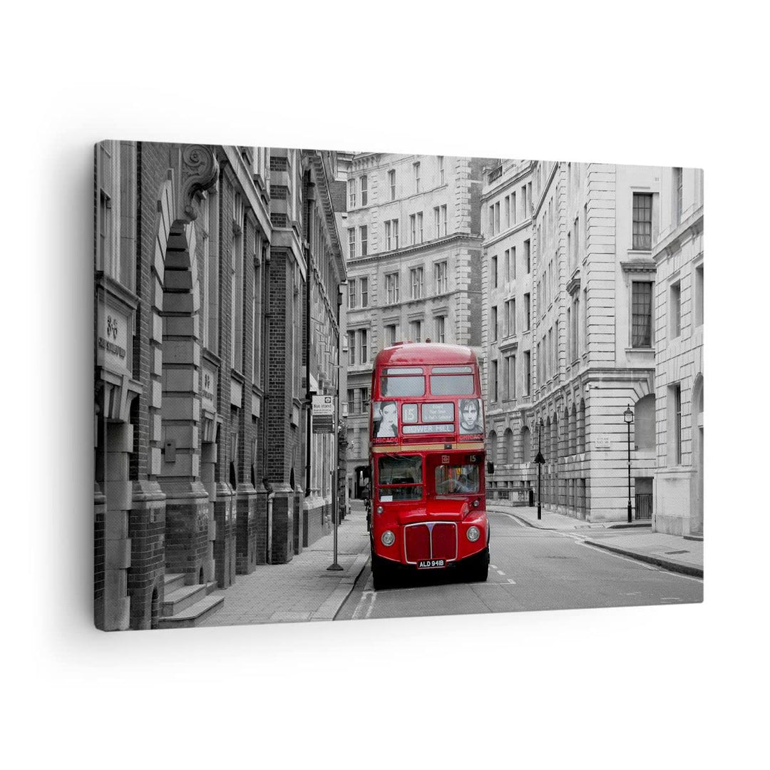 Bilder auf Leinwand Bus england urlaub london Leinwandbild 70x50cm Wandbilder Dekoration Wohnzimmer