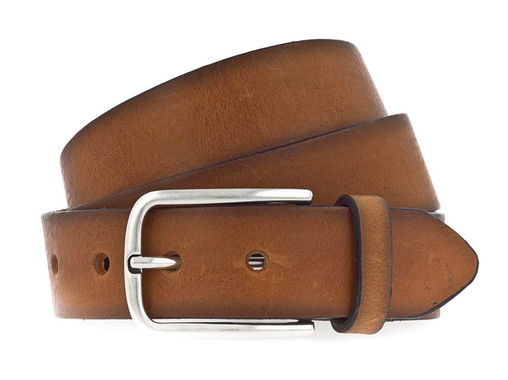 VANZETTI Herren Ledergürtel Made in Germany hellbraun 80