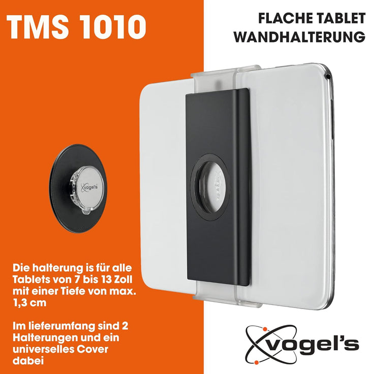 Vogels TMS 1010 Flache Tablet Wandhalterung für alle Tablets von 7-13 Zoll, Starr, Auch geeignet für