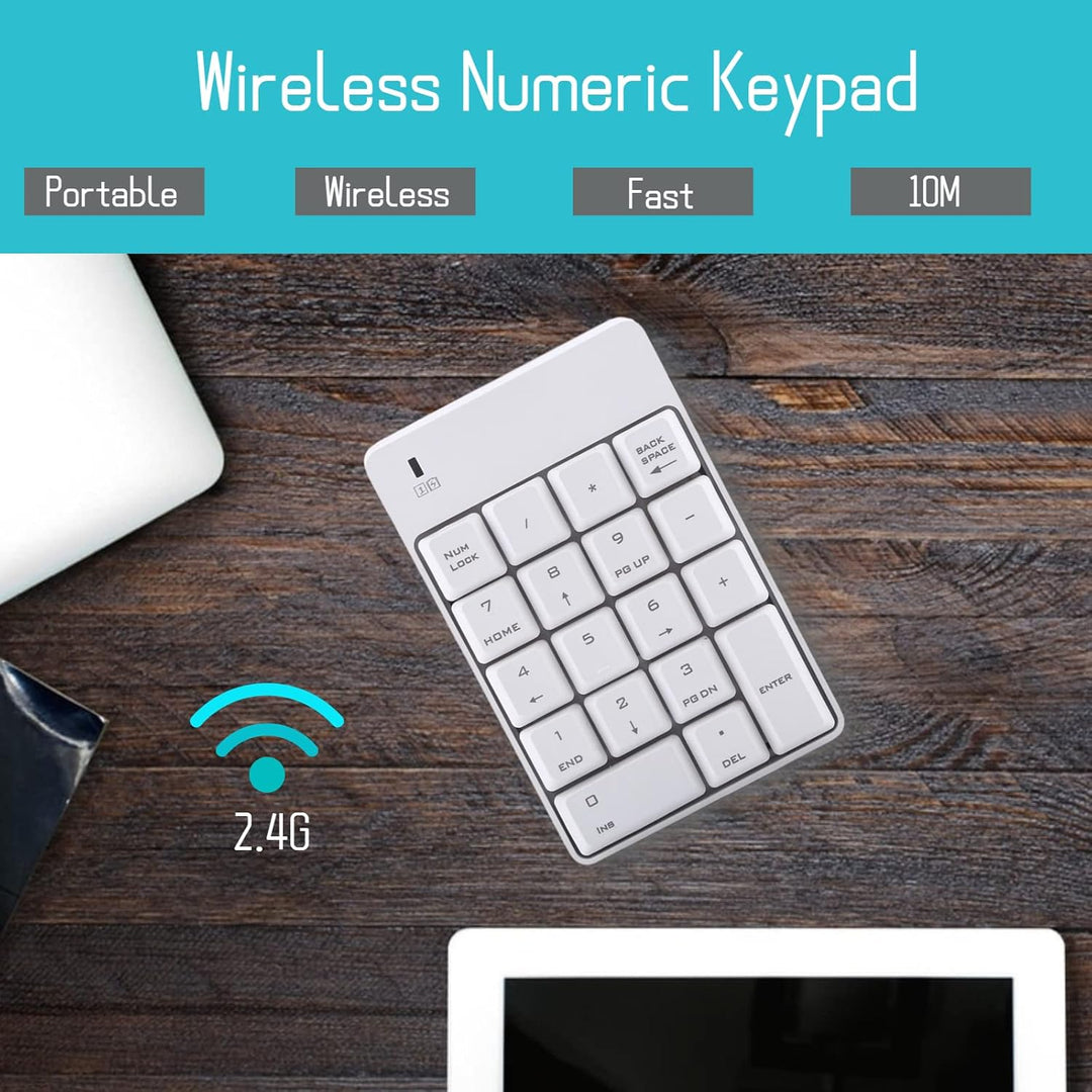 Cuifati 2.4G Wireless USB Ziffernblock Ziffernblock Nr. 18 Tasten Laptop PC Neue, Leichtgewichtige k
