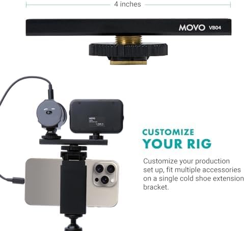 Movo uVlogger Android/USB-C/iPhone 15 kompatibles Vlogging-Kit mit Fullsize-Stativ - YouTube-Starter