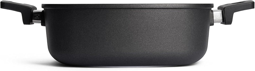 Woll Nowo Titanium Kasserolle viereckig, 28 x 28 cm, 10 cm hoch, 6.0 Liter, mit 2 Seitengriffen - Ge