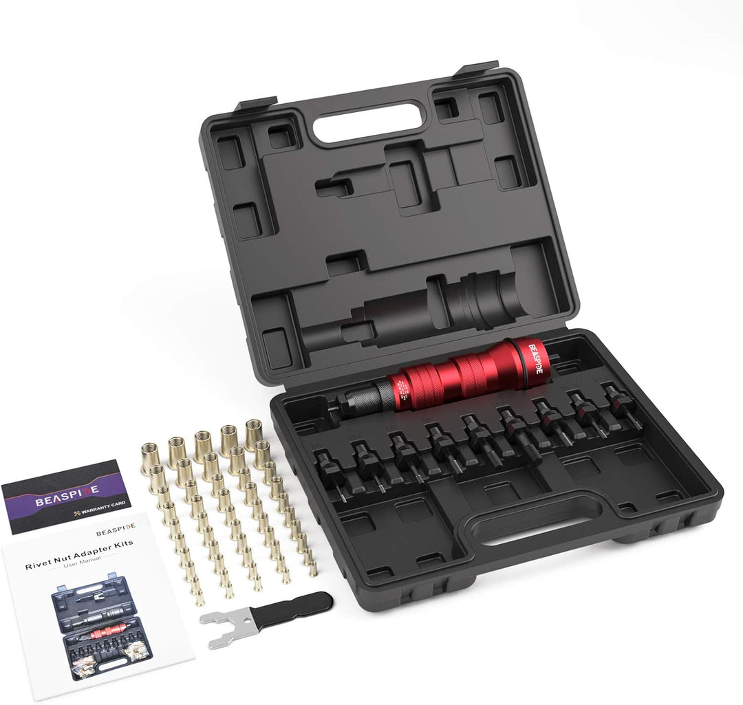 Beaspire Nietmuttern Adapter Kit für Elektrische Bohrmaschine, Profi Akkubohrer/Treiber Niet-Adapter