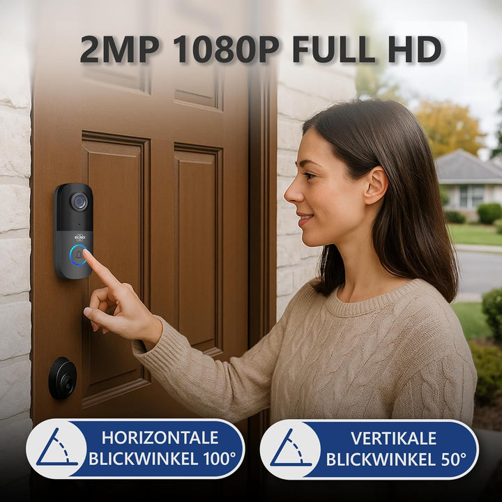 ELRO DV2000IP WLAN IP Video Türklingel – mit Innenmodul – 1080P Full HD – IP55 Wasserfest