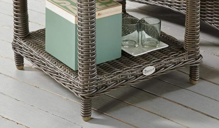 Destiny Loungetisch Merano Tisch Polyrattan Beistelltisch Kaffeetisch 46 x 46 cm - Ohne Sessel