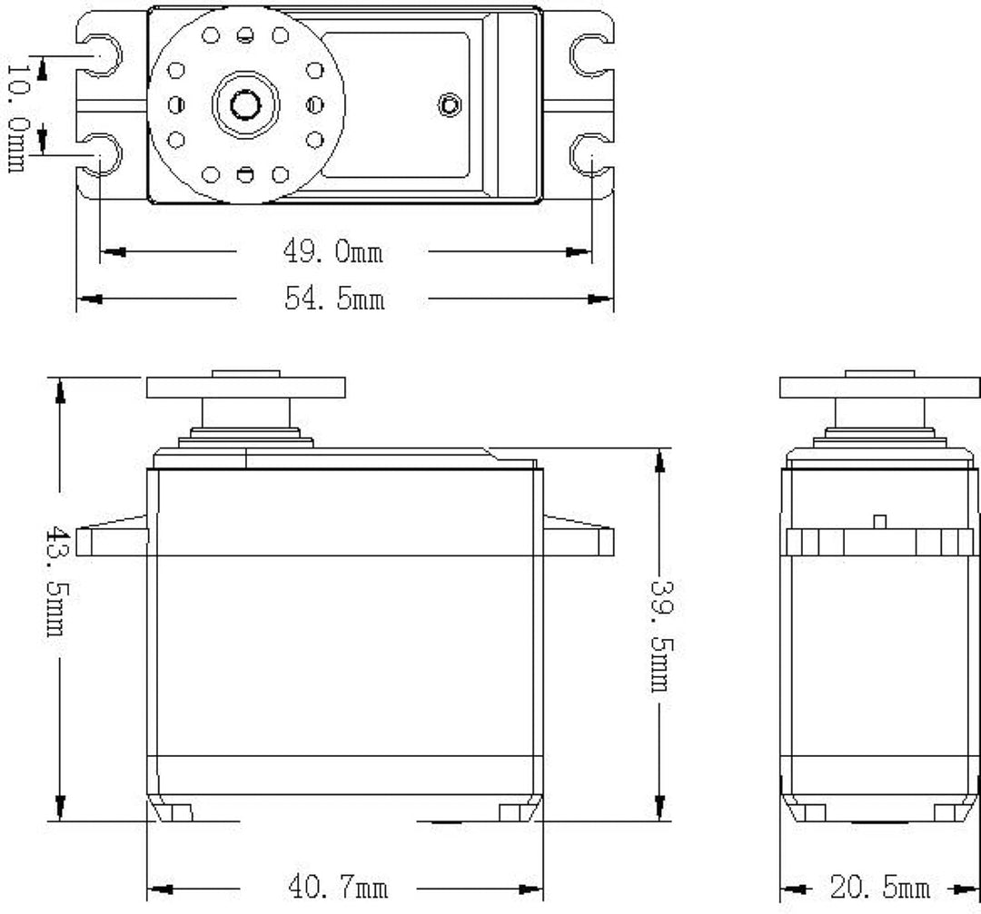 SERVO HD LF-20MG DIGITAL WATERPROOF -ALU CASE(20.0KG/0.16SEC)
