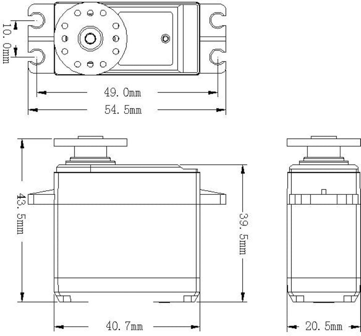 SERVO HD LF-20MG DIGITAL WATERPROOF -ALU CASE(20.0KG/0.16SEC)