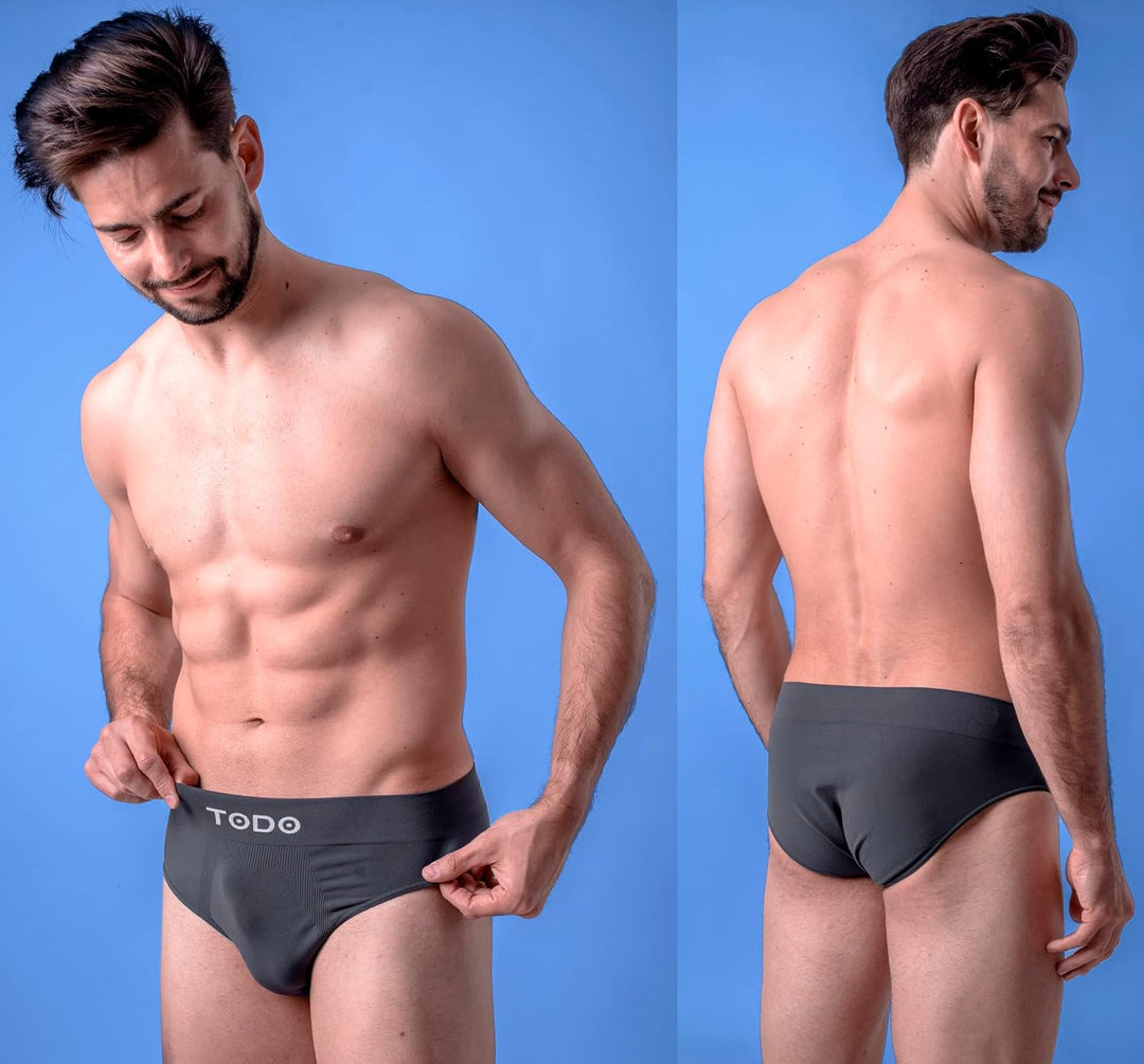 TODO Elastisch Sport Herren Slip (3er Pack) Atmungsaktiv Sportunterwäsche, Unterhosen Männer Slip oh