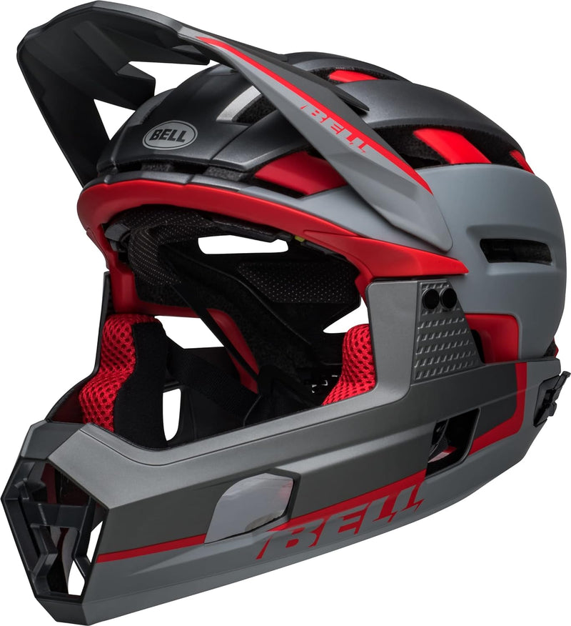 BELL Super Air R Spherical MTB Fahrrad Helm matt rot/grau 2024, M