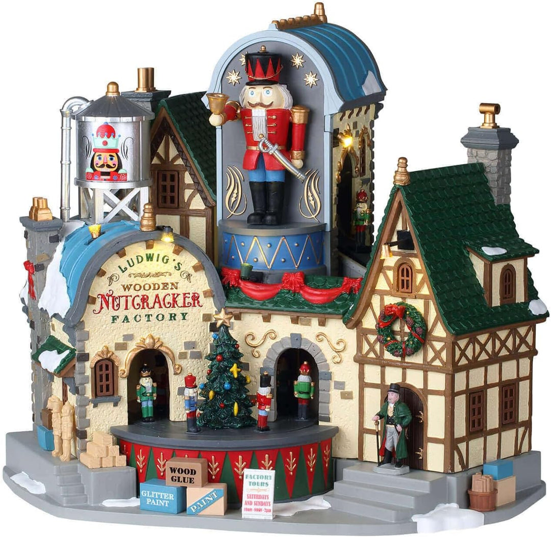 Lemax 95463-UK Caddington Village Sights & Sounds: Ludwig's Wooden Nutcracker Factory