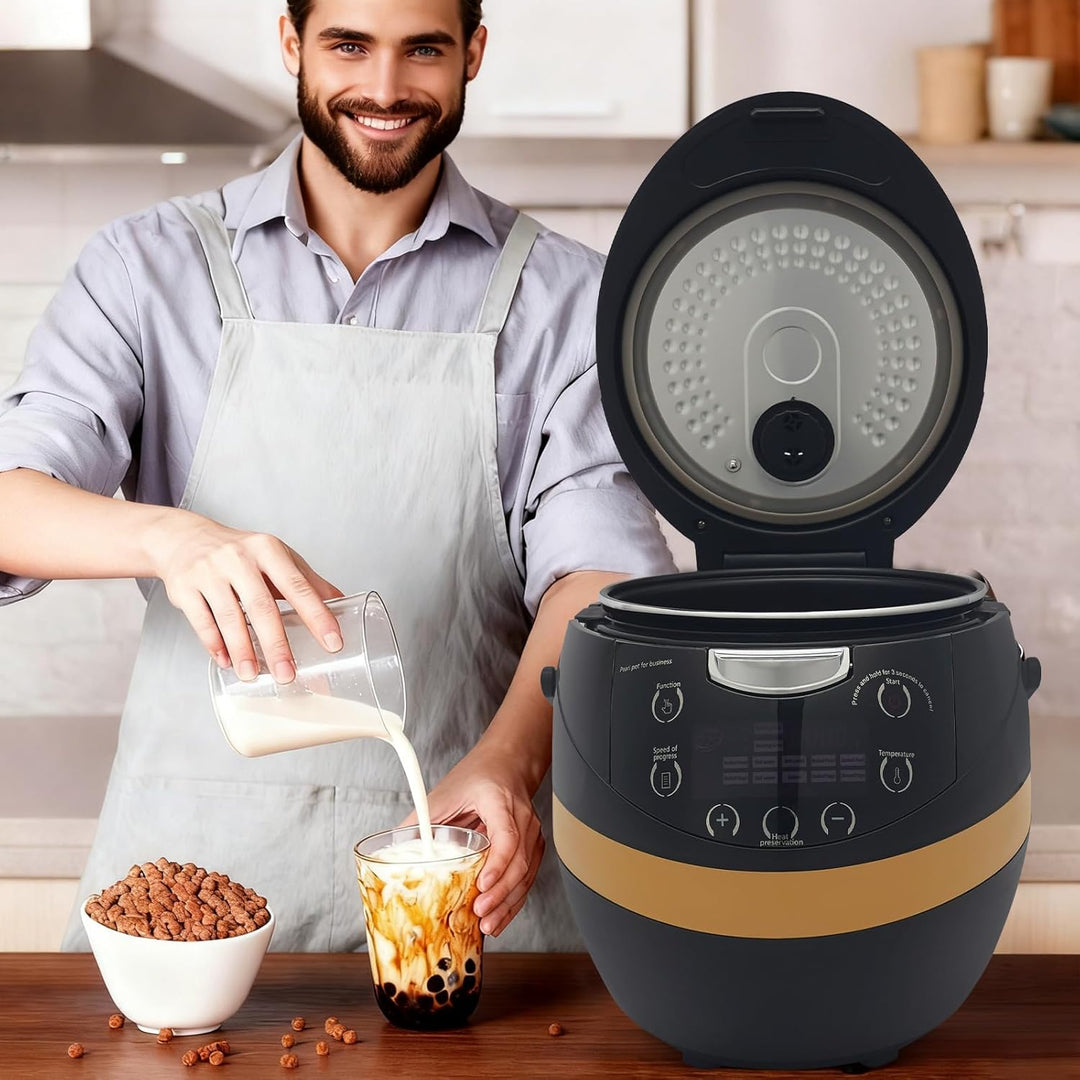 Vollautomatischer Perlentopf 8L 1200W Bubble Tea Maker mit Touchscreen, Antihaftbeschichtung, ideal