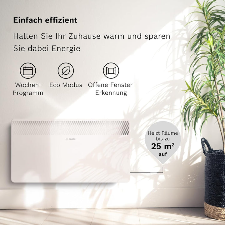 Bosch Heat Convector 4000-25 - Elektrischer Konvektor für Räume bis zu 25 m² - Individuell Einstellb