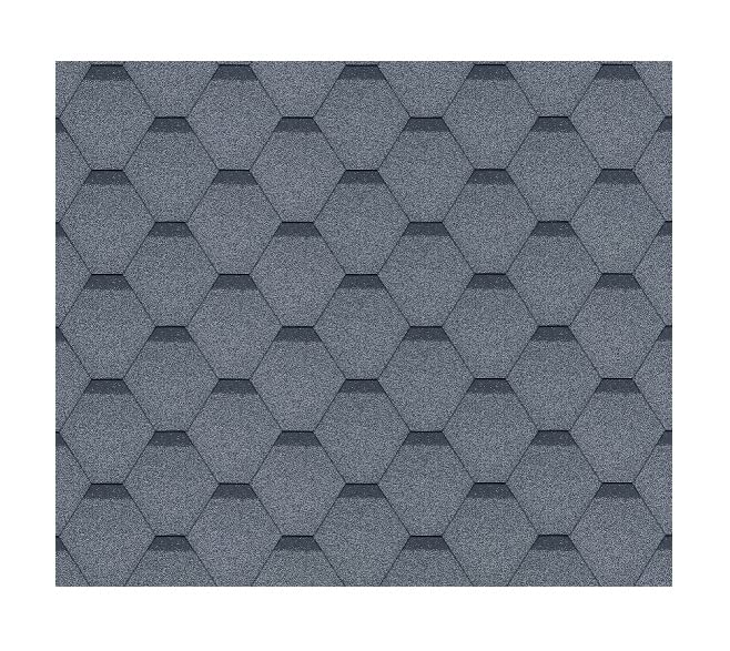 TIMBELA Bitumenschindeln-Set Hexagonal Rock H550GREY, Grau Bitumen-Dacheindeckung M550 für Gartenhau