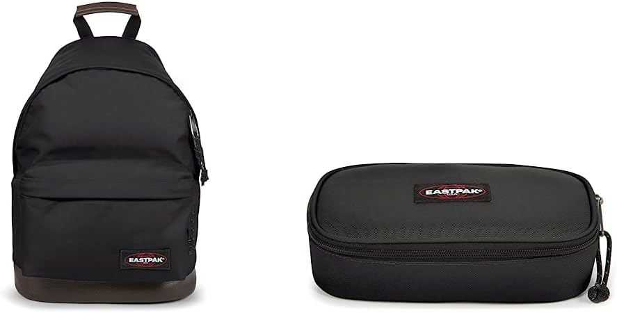 EASTPAK Wyoming Rucksack, 40 cm, 24 L, Schwarz (Black) & Oval XL Single Federmäppchen, 22 cm, Schwar
