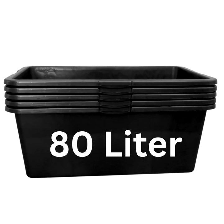 10 Stück ViD® Betonkübel/Mörtelkübel 80 Liter | 78 x 49 x 29 cm | Zementwanne/Betoneimer/Maurerwanne