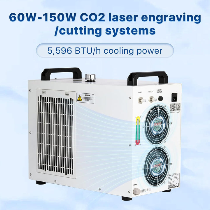Cloudray CW-5200 Wasserchiller 6L Industrieller Wasserkühler für CO2 Lasergravierer & Schneidemaschi