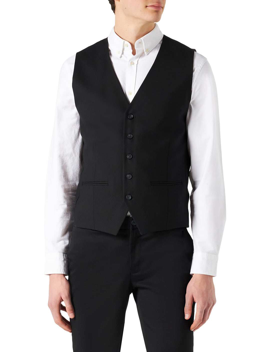 Selected Homme male Weste Klassische 52 Schwarz, 52 Schwarz