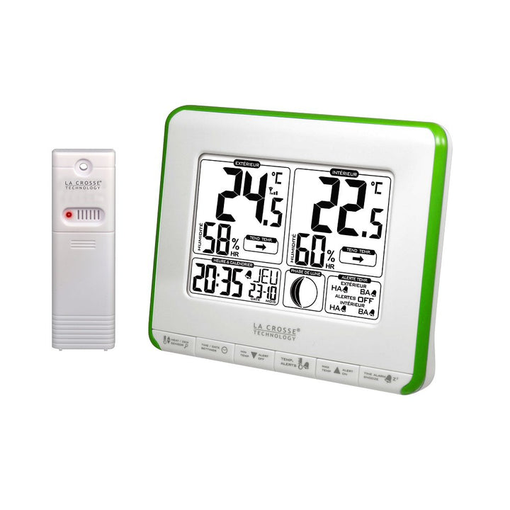 LA CROSSE TECHNOLOGY WS6812W-GREEN Wetterstation, Weiss/Grün