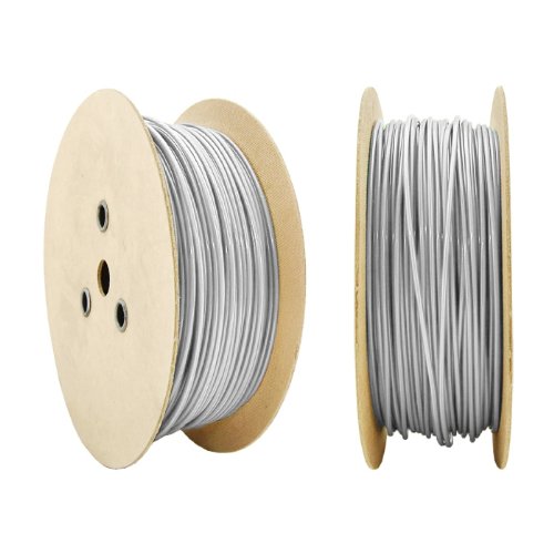 100m DRAHTSEIL in PVC 4/5mm TRANSPARENT verzinkt Stahlseil Seil Draht Stahl