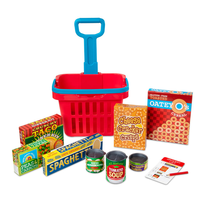 Melissa & Doug Einkaufskorb mit Zubehör, Einkaufskorb mit Zubehör