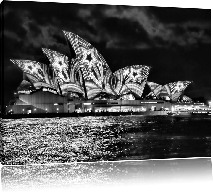 Pixxprint Sydney Opera House als Leinwandbild/Grösse: 100x70 / Wandbild/Kunstdruck/fertig bespannt,