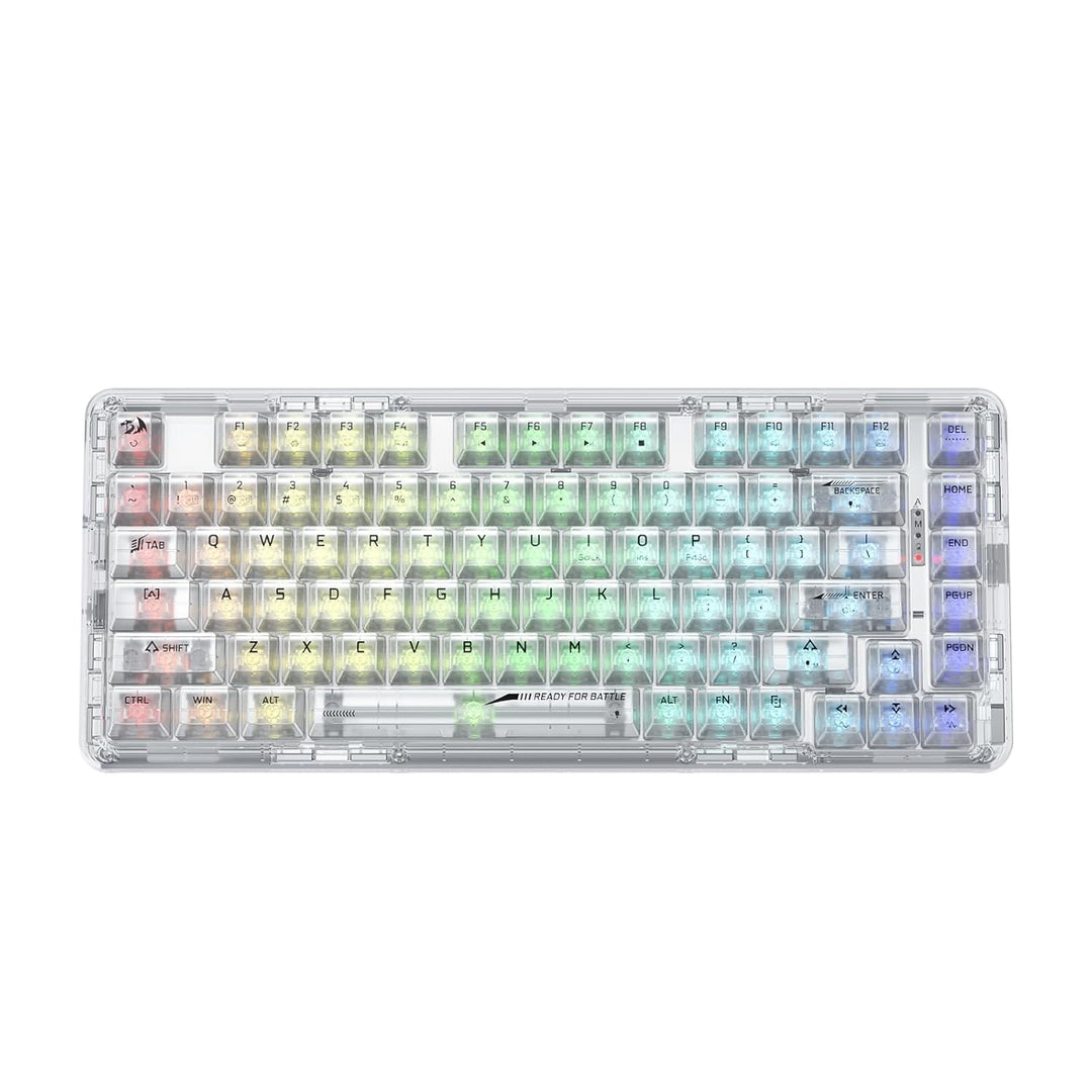 Redragon K649 PRO Gaming-Tastatur mit Dichtung, 3 Modi, 82 Tasten, volltransparente Hot-Swap-Mechani