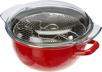 Ibili 961224T Fritteuse mit herausnehmbarem Behälter und Glasdeckel