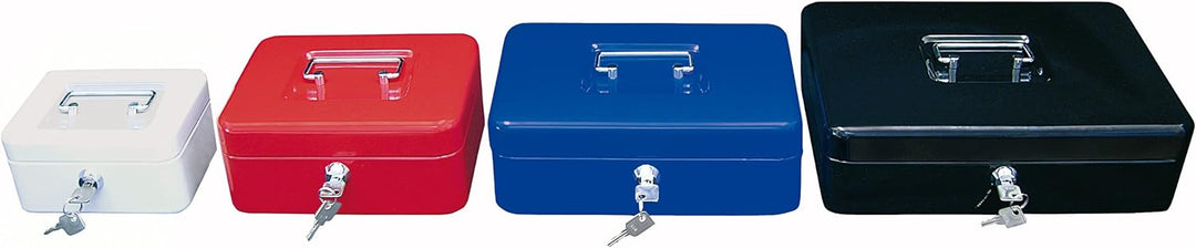 WEDO 145403H Geldkassette aus pulverbeschichtetem Stahl, Geldnoten- und Belegeklammer, 5-Fächer-Münz