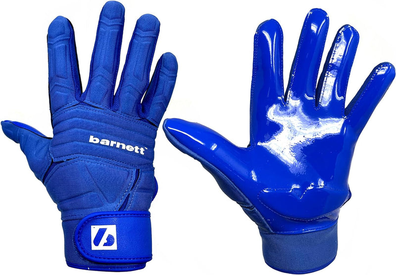 BARNETT FLG-03 Blau American Football Handschuhe Linemen Profi, OL,DL, S