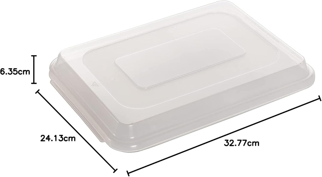 Nordic Ware Natural Aluminum Commercial Cake Pan with Lid, Rectangle Pan with Lid, Rectangle Pan wit