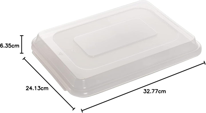 Nordic Ware Natural Aluminum Commercial Cake Pan with Lid, Rectangle Pan with Lid, Rectangle Pan wit