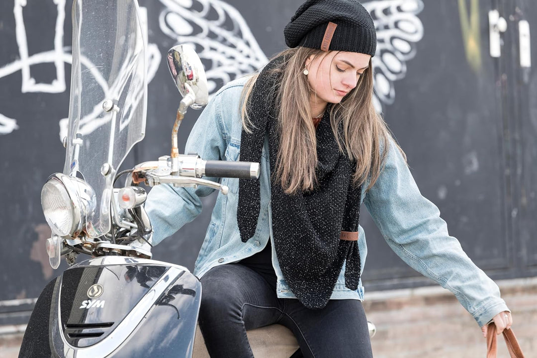 KNIT FACTORY - Coco Dreiecksschal Deluxe - Damen Strickschal mit Wolle - Hochwertige Qualität - XXL