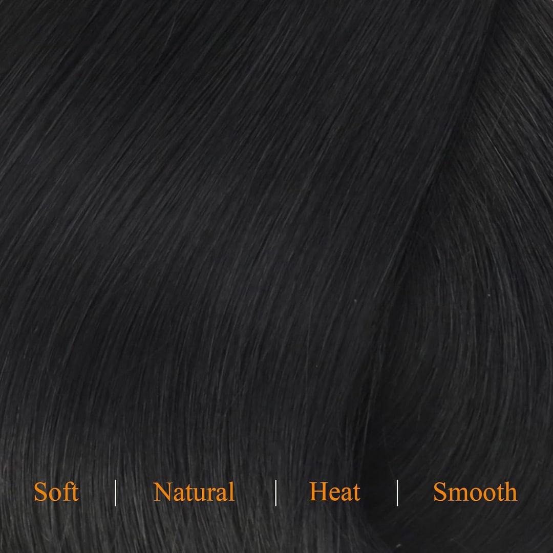 Easyouth Clip in Extensions Echthaar Schwarz Remy Extensions Clip in Echthaar 12 Zoll 70g Haarverlan
