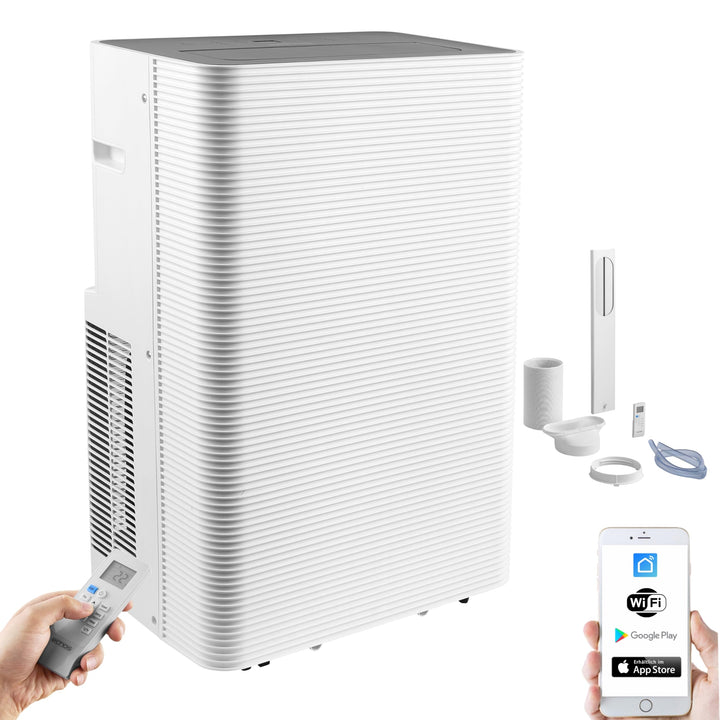 Echos® Mobile Klimaanlage 12.000 BTU mit Abluftschlauch WiFi & Fensterabdichtung Mobiles Klimagerät