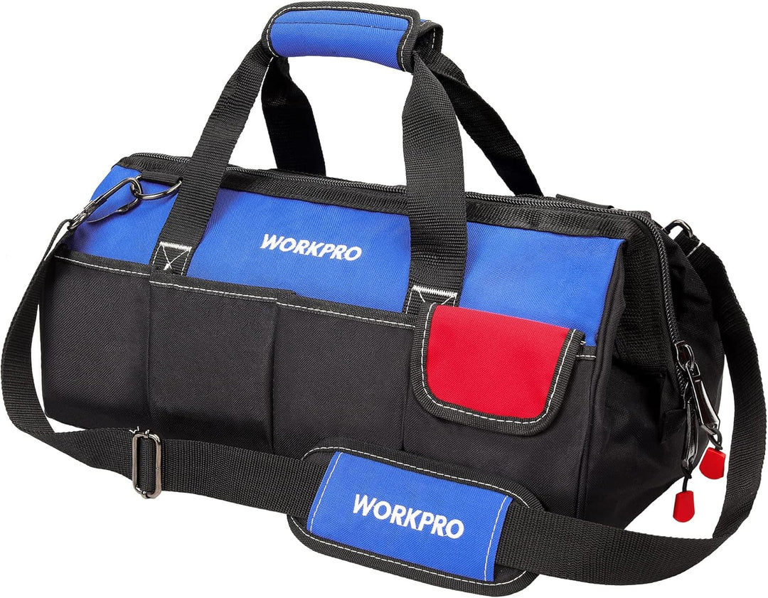 WORKPRO Werkzeugtasche Elektriker Wasserdichte Werkzeugtasche Profi, weite Öffnung & grosse Kapazitä