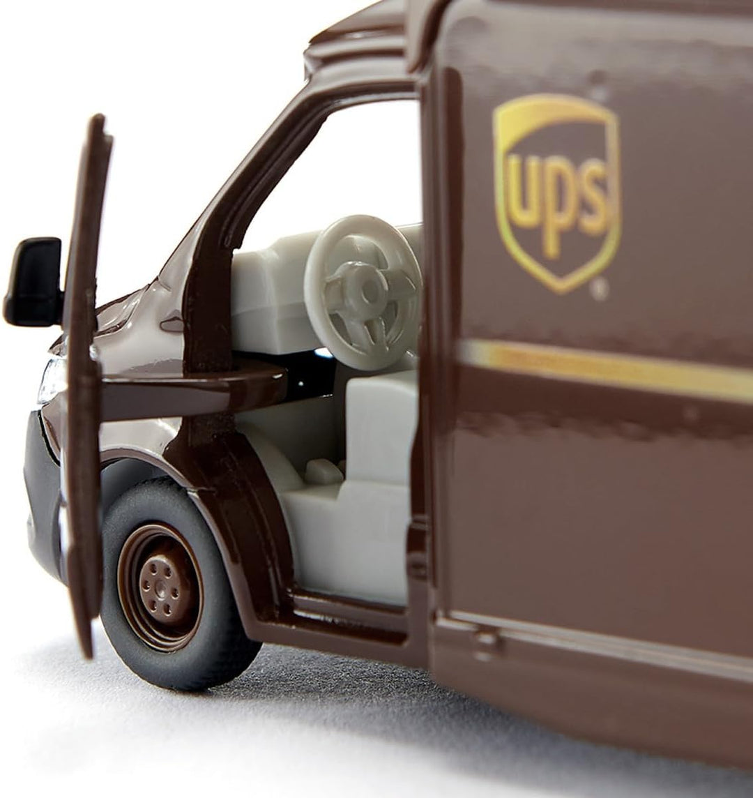siku 1920, Mercedes-Benz Sprinter UPS Paketdienst, 1:50, Metall/Kunststoff, Braun, Bewegliche Teile