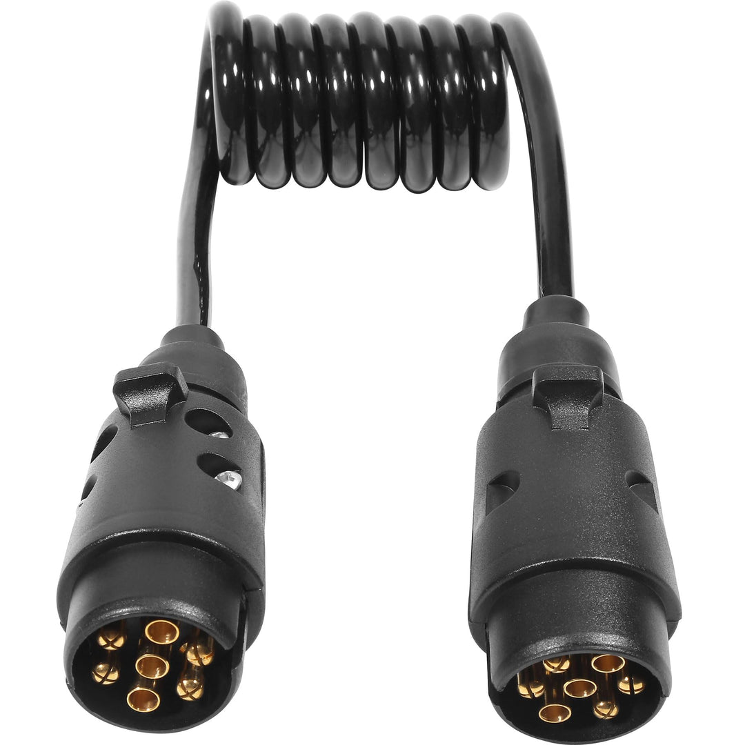 Anhänger Verlängerungskabel Spiralkabel 7adriges 12v Anhängerkabel 7polig 1.1meters Kabel für Anhäng