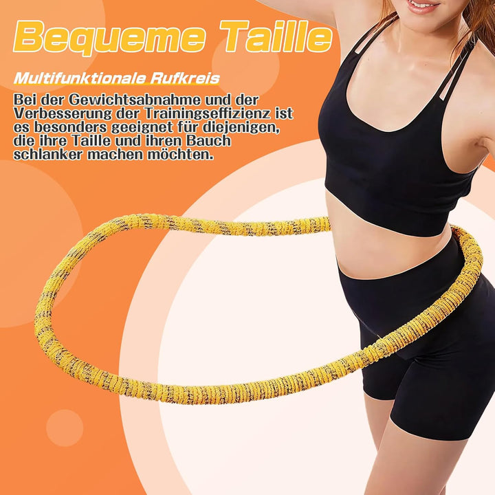 Harilla Gymnastikreifen Weicher Hula Hoop, Trainingsreifen mit Federkern zur Gewichtsreduktion, Fitn