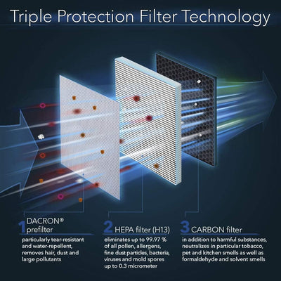 TROTEC HEPA-Filter für AirgoClean 150 E Filter Luftfilter für Luftreiniger