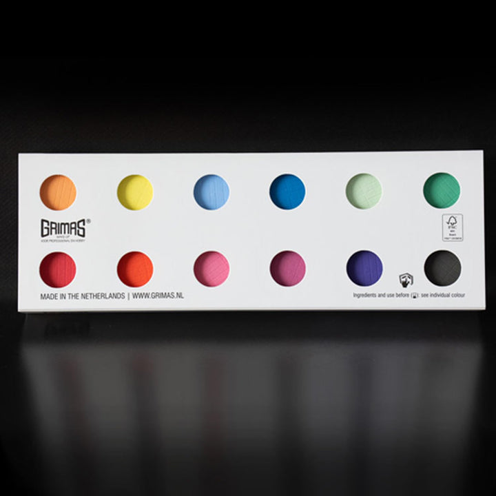 Rouge-/Lidschattenpalette RA mit 12 Farben, RA