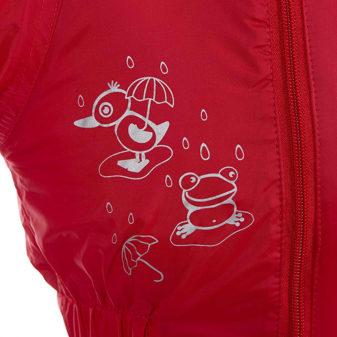 Trespass Unisex Baby Tropfenform Regenanzug 6-12 Monate signalrot, 6-12 Monate signalrot