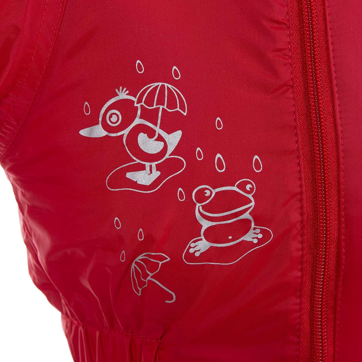 Trespass Unisex Baby Tropfenform Regenanzug 6-12 Monate signalrot, 6-12 Monate signalrot