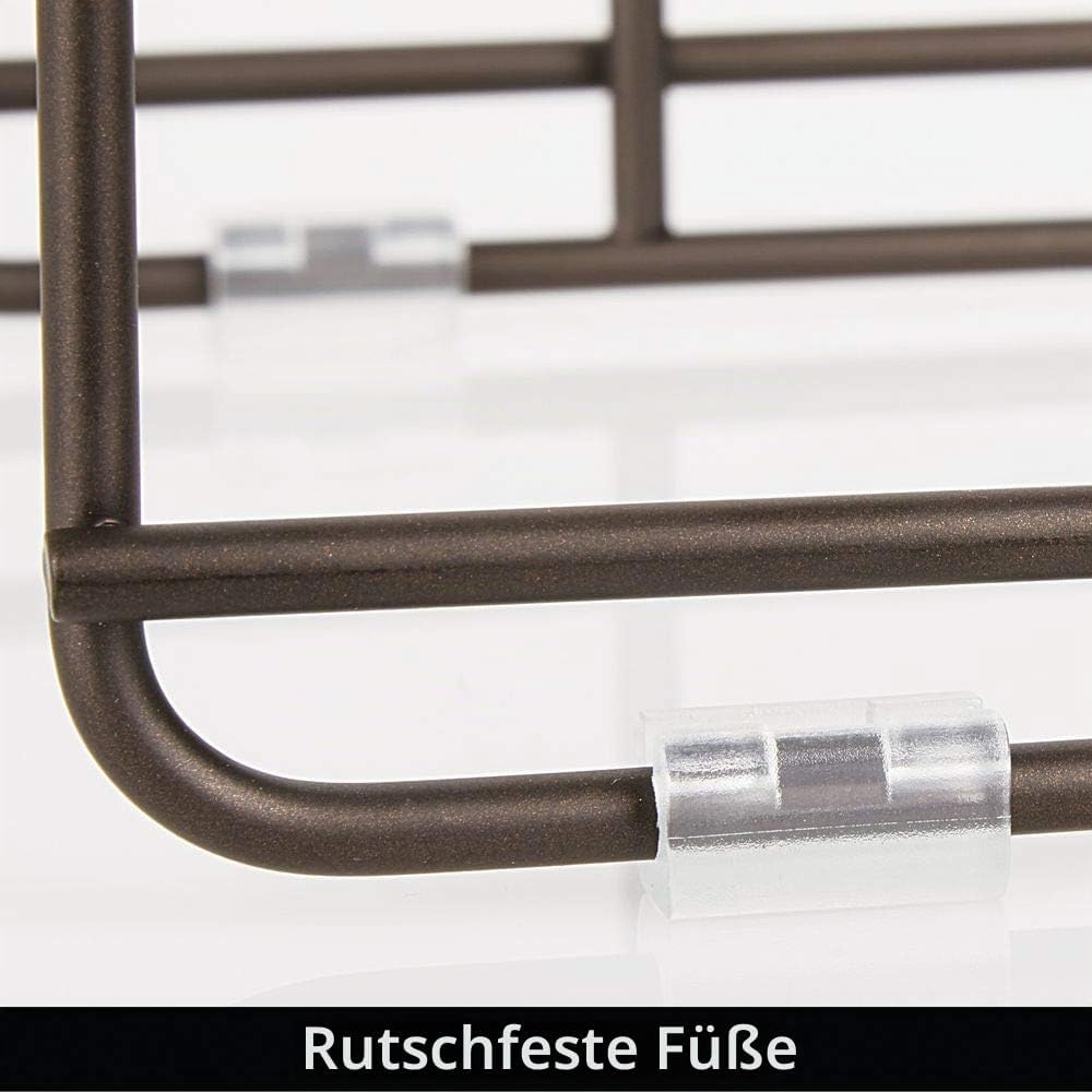 mDesign Geschirrständer für Kochtöpfe, Deckel und Pfannen – kompakter Pfannenhalter für den Küchensc